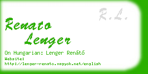 renato lenger business card