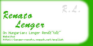 renato lenger business card